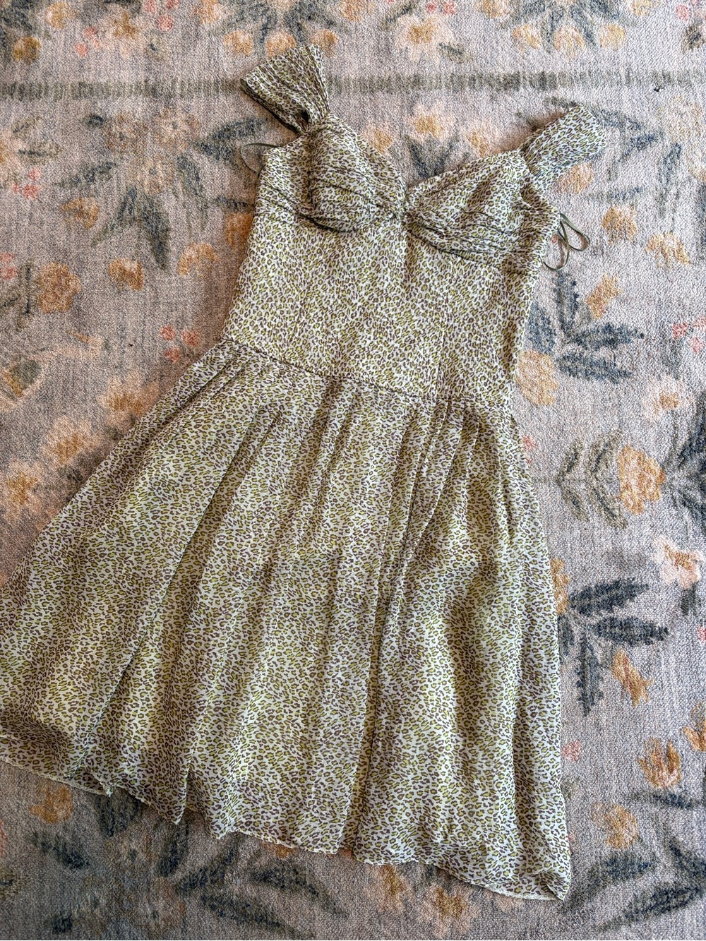 Teri Jon Corset Boned Mini Dress Silk Mini Size 6